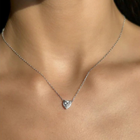 Ensemble de bijoux Gaovo en forme de cœur 5A CZ, collier, bracelet, bague, bijoux de mariage pour femmes, bijoux de mode pour mariée, vente en gros