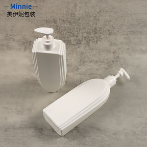 Oval Flat Lotion <b>Bottle</b> 500ml Press <b>Pump</b> Plastic Cosmetic Packaging Shower Gel Body Lotion Dispensing <b>Bottle</b> - Product Image 1