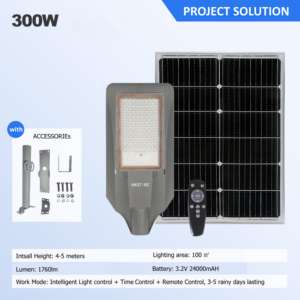 300w 500w energia solare lampioni con palo per la vendita solare luci stradali 40w 160w per giardino giardino <span class=keywords><strong>casa</strong></span> del villaggio - Product Image 5