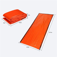 Chaud et imperméable Camping extérieur survie Mylar thermique Bivvy sac de couchage d'urgence avec sac en tissu emballage