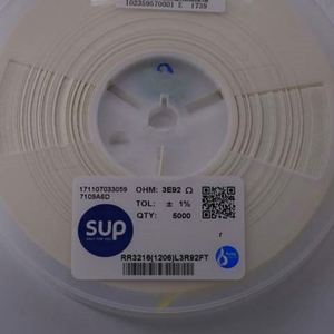 Manufacturer Direct RR3216 1206L3R92FT 1206 3216 Resistors Chip Resistors SMD Resistors 3.92ohm 1% 1/4W Thick Film Resistor - Product Image 1