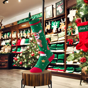 مخصص شعار ملون سبانديكس قطن نايلون عيد الميلاد فتاة صبي نساء رجال طفل طفل ضغط بيلاتس الرياضة قبضة جورب - Product Image 4