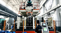 Máquina de moldeo por soplado de bidones químicos de HDPE totalmente automática para la fabricación de barriles de plástico de 160L
