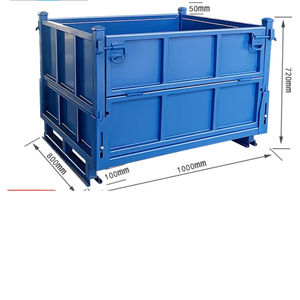 AOCHEN-Boîte à Palettes en Métal Pliable de Taille Diverses, <span class=keywords><strong>Cage</strong></span> de Stockage Pliable pour Entreposage, Boîte en Métal - Product Image 3