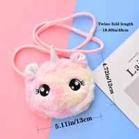 Sac à dos licorne en peluche, mignon, dégradé, pour enfants, porte-monnaie, mini sac à bandoulière pour filles, cadeau, vente en gros, personnalisé