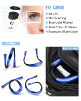 Haute Qualité Fcc Ce Rohs Certification Protection Des Yeux Rechargeable Led Cou Lampe De Lecture Flexible Glocusent Cou Livre Lumière