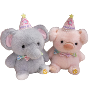 Venta al por mayor perro <span class=keywords><strong>feliz</strong></span> nueva caricatura lindo cachorro muñeca para niños regalos de <span class=keywords><strong>cumpleaños</strong></span> juguete personalizado cantar peluche cerdo Animal juguete - Product Image 1