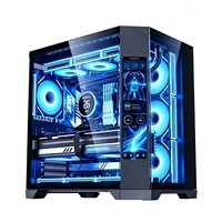 Caja de computadora SAMA PC de vidrio templado ATX CPU Gaming Gabinete de PC de escritorio Chasis de computadora con pantalla