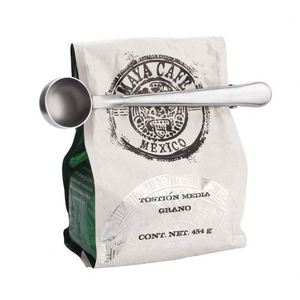 Custom Logo Coffee Scoop Clip 304 Stainless Steel <b>Measuring</b> <b>Spoon</b> Bag Sealer for Promotional Events - Product Image 3