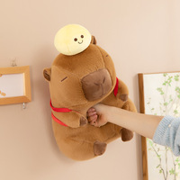 Peluche Capybara avec sac à dos de ping-pong, jouet en peluche moelleux et doux, Kawaii, pour enfants et filles, cadeau d'anniversaire, vente en gros