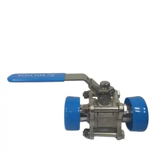 3-PCS 2 WAY SANITARY TRI-CLAMP END BALL VALVE.