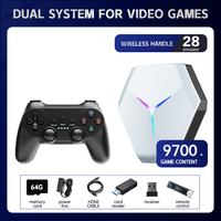 Console de Jeu Vidéo X10 Dernière Génération 4K HD 64G 128Go avec Double Système Android 11 Boîte TV, 40000+ Jeux Rétro 3D pour PS1/PSP/N64 – Idéal Cadeau