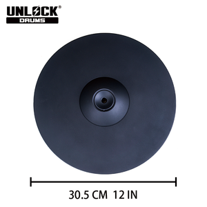 12 "Black Silent Electronic Cymbal <span class=keywords><strong>Pad</strong></span>-Superficie de silicona de grado profesional | Compatibilidad multimarca (Roland/Yamaha/<span class=keywords><strong>Medeli</strong></span>) - Product Image 2