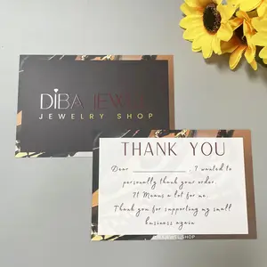 Personalized Thanks Card Luxury Greeting Card Exclusive Writing Postcard Gift Custom Thank You Card For Small Business