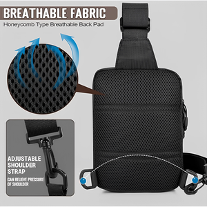 MKW3126 Bolso Táctico Pequeño y Moderno para Hombre, Bolso Bandolera Impermeable, Bolso de Pecho Cruzado, Ligero, para Viajes y Deportes - Product Image 2