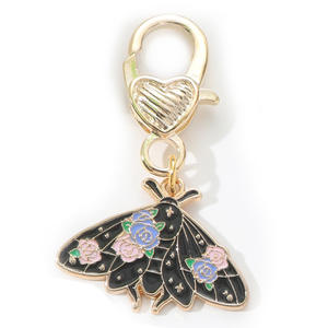 New <strong>Oil</strong> Drip Metal Mini Bee Butterfly <strong>Scorpion</strong> Cicada Insect Versatile Bag Clothing Decoration Metal Keychain - Product Image 4