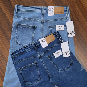 Jeans Cargo de Mezclilla para <span class=keywords><strong>Hombre</strong></span>, Estilo Vintage, Elásticos, Cintura Media, Lavado Medio, Corte Recto, Venta al Por Mayor - Product Image 4