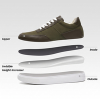 Chaussures décontractées rehaussantes pour hommes, à lacets, confortables, respirantes, personnalisables, tendance mode, 7 cm/2,76 pouces, vente en gros usine