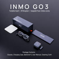 Lunettes intelligentes AR INMO GO3, traduction en temps réel, batterie interchangeable, reconnaissance AR, traduction de sous-titres, traduction audio