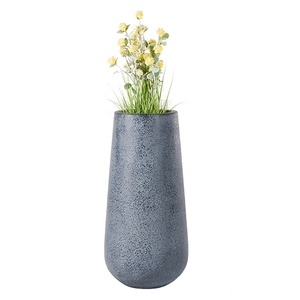 Pots de jardinière de forme ronde classique pour décoration de jardin, jardinière et Pot de fleurs de couleur ciment - Product Image 3