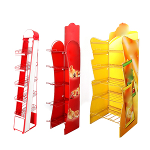 Promotion Regal Snack Dessert Brot Praktische aufrechte Metall chips Display Rack Fixtures Readymade <span class=keywords><strong>Racks</strong></span> für Shop - Product Image 4