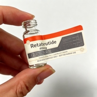 Étiquette de carton pour peptides sur mesure, film BOPP anti-contrefaçon, 2ml 3ml 5ml 10ml 15ml 20ml 30ml, qualité laboratoire