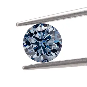 diamante reale blu della pietra preziosa Suppliers-7.2mm ROYAL BLUE VVS1 di alta qualità taglio rotondo sciolto Moissanite pietra preziosa fabbrica per gioielleria anelli orecchini collana all'ingrosso
