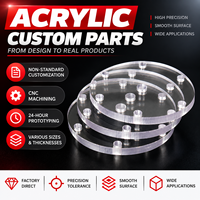 Disque rond en acrylique CNC personnalisé avec bride pour équipement d'automatisation de laboratoire
