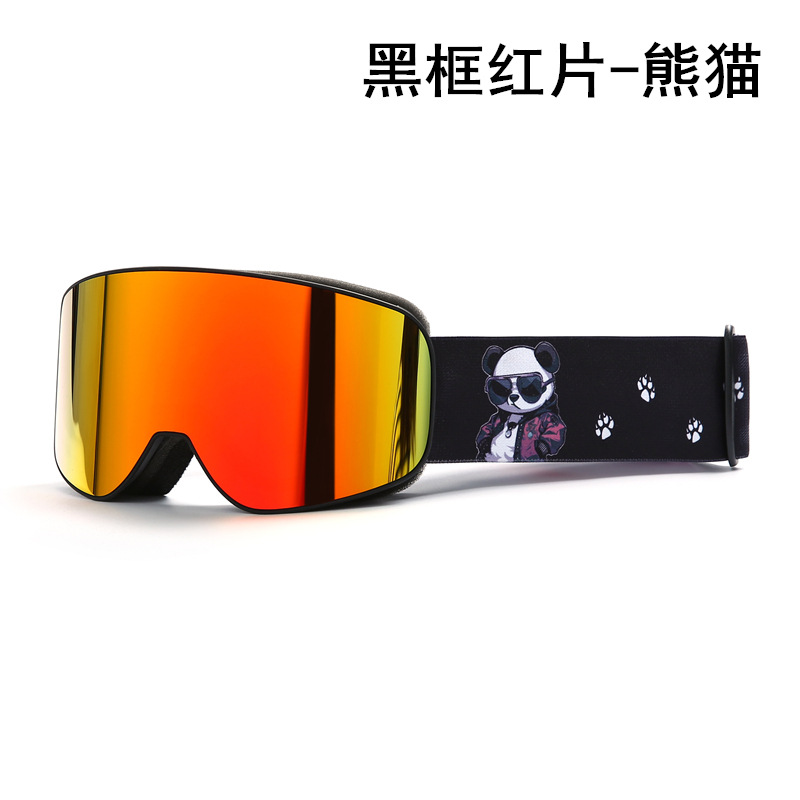 กรอบดำ เลนส์แดง-แพนด้า