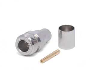 ขั้วต่อโคแอกเชียล RF แบบ Crimp ตัวเมีย ราคาโรงงาน ใช้ไ<span class=keywords><strong>ด</strong></span>้กับ<span class=keywords><strong>สาย</strong></span> RG8/RG213/RG214 LMR400 แบบ 1 พิน ทำจากทองเหลือง - Product Image 1