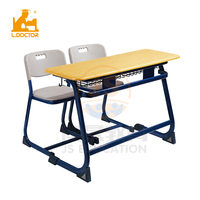 Mobilier scolaire bureau et chaise d'école avec plateau EN MDF et cadre en métal