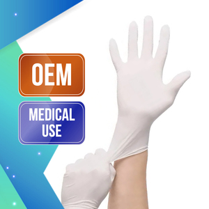 Gants jetables multi-usages en latex sans poudre APEX 5,0 g Blancs pour usage médical Modèle 037 - Product Image 1