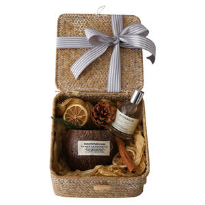 Juego de regalo de aromaterapia con núcleo de madera natural, caja de regalo de vela perfumada hecha a mano con cáscara de <span class=keywords><strong>coco</strong></span>, juego de regalo de cumpleaños único - Product Image 1