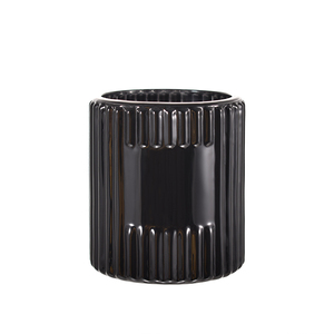 Collection d'automne de luxe de 7oz bocaux à bougies en verre noir rond Type de cylindre argile <span class=keywords><strong>umber</strong></span> noir avec couvercles pour Pâques - Product Image 1