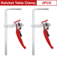 Pince de table à cliquet à dégagement rapide, type F, pince à levier à queue d'aronde, pince de rail de guidage forgée, réglable en métal, capacité de charge 350 lbs