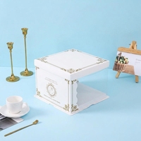 Boîte à gâteau translucide blanche de 6/8/10 pouces, simple/double couche, plus haute, portable, pour boulangerie, en stock