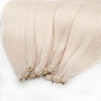 Extensions de cheveux russes fines et invisibles Genius Weft, cheveux bouclés Genius Weft doublement étirés