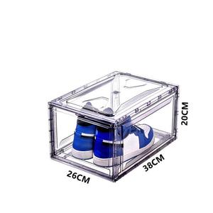 الأكثر مبيعاً حذاء رياضي شفاف بلاستيكي صندوق حذاء أمامي للبيع بالجملة منظم تخزين أحذية شفاف متين - Product Image 1