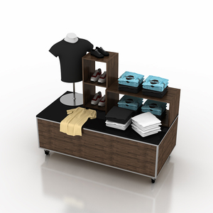 Estantería para tienda de ropa, accesorios de exhibición, diseño de madera apilada, estantes de bebé para tienda al por menor, ropa - Product Image 2