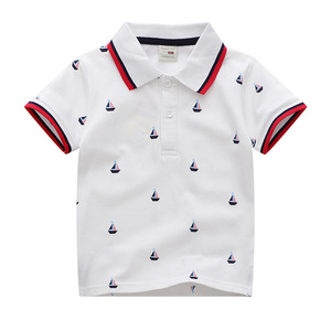 Polo pour garçon, nouveau design 2023, mode enfant, 100% coton, manches courtes, imprimé, polo décontracté pour garçon - Product Image 1
