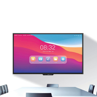 Pantalla Plana Interactiva Táctil 4K UHD de 55-86 Pulgadas, Pizarra Inteligente Todo en Uno con Sistema Dual Android/Windows para Centros Comerciales