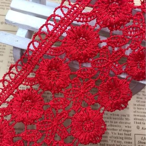 Pita Renda Bordir Bunga Poliester Berkualitas Tinggi Grosir, Renda Guipure Warna-warni untuk Jahitan Pakaian, Dekorasi DIY - Product Image 6