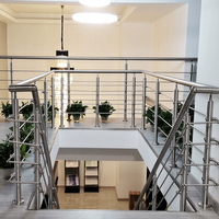 Rampe de balcon d'escalier moderne en acier inoxydable de haute qualité pour balustrade et main courante