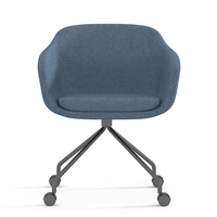 Chaise moulée en mousse de design direct d'usine Chaise rembourrée mobile de luxe pour hôtel VIP Chaises de réception de loisirs avec roulettes