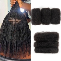 Cheveux Humains Bohémiens Tresses Box Sans Nœuds Cheveux Bruts Brésilien Remy Afro Crépus pour Tresser Cheveux Dreadlock Tresses Boho