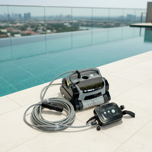 Robot Nettoyeur de Piscine Intelligent Filaire Mural Automatique - Prise Européenne - 17M WC-10 - Product Image 1
