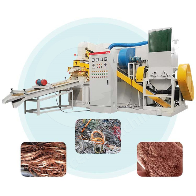 OCEAN Copper Rice Machine Mini Scrap Cable Wire Plastic Recycle Shredder Machine Copper Wire Granulator Machine