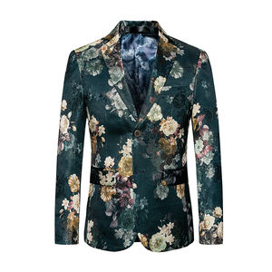 <span class=keywords><strong>Blazer</strong></span> à coupe ajustée imprimé estampé or pour hommes, costume de fête de mariage à un <span class=keywords><strong>bouton</strong></span> avec <span class=keywords><strong>veste</strong></span> vintage brillante pour spectacles - Product Image 6