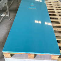 Plaque de surface solide en acrylique bleu à surface lisse pour plans de travail, meubles de salle de bain et comptoirs de cuisine et de bar