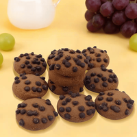 Biscuits ronds au chocolat croustillants, emballés individuellement, multi-saveurs, collation quotidienne décontractée